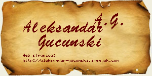Aleksandar Gucunski vizit kartica